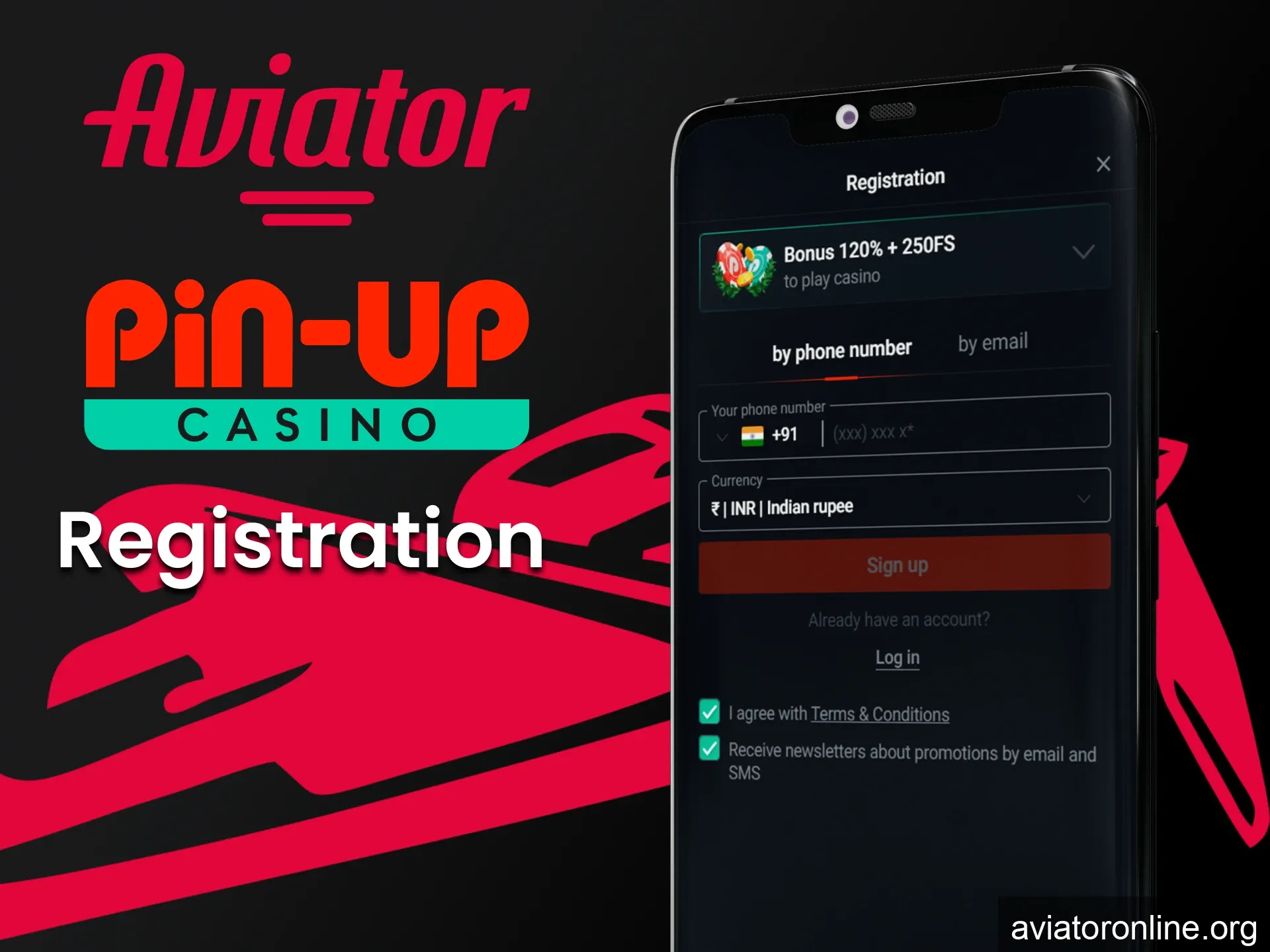 Create a personal Pin Up account to play Aviator.