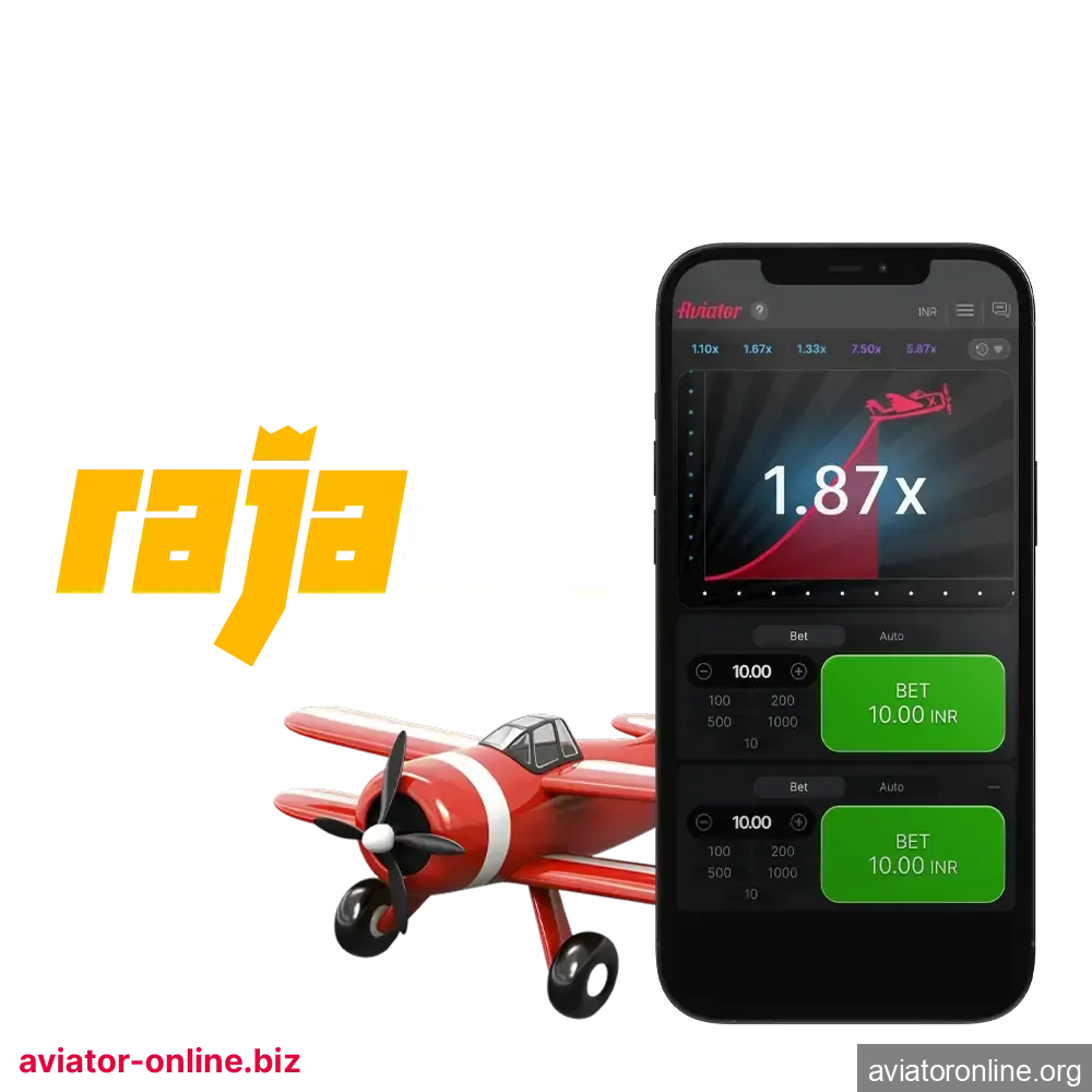 Download the Rajabets smartphone app to play Aviator.